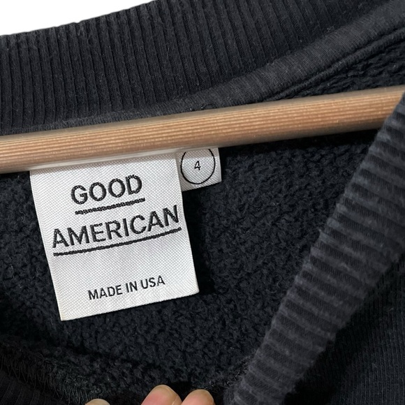 GOOD AMERICAN Mesh Sweatshirt Pullover Sweater Top - Picture 8 of 13